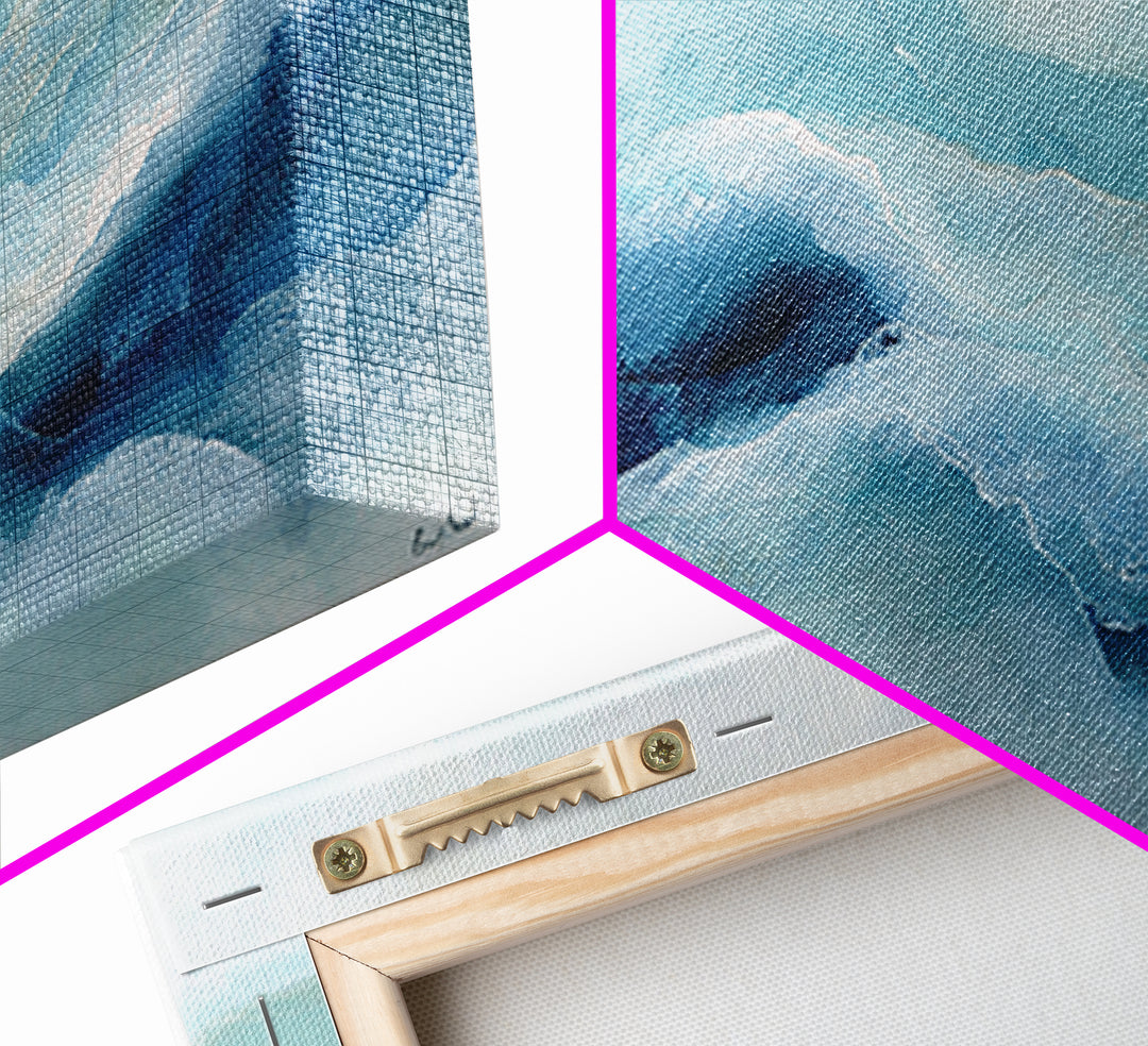 Calming Blue Abstract Canvas Print, Medical Office Art, Animal Art, Office Decor, Abstract Art, Calm, Heart Anatomy Print, MOA-2x1-69