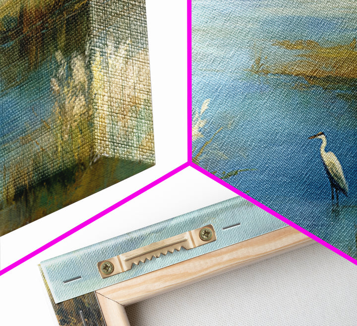 Blue Heron Standing Canvas Print, Medical Office Art, Wall Art, Office Decor, Fine Art, Calm, Printable Card, Medical Art, MOA-2x1-82