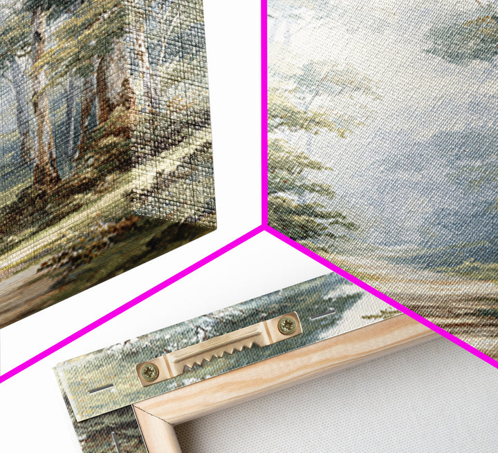 Gentle Forest Path Framed Canvas Print, Medical Office Art, Wall Art, Office Decor, Oil Painting, Calm, Printable Card, MOA-2x3-1