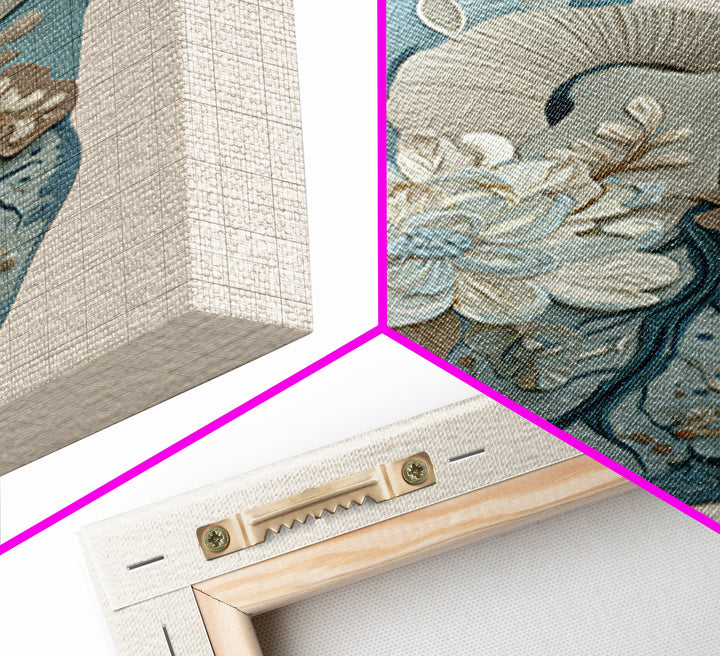 Anatomical Heart Rendered as Tasteful Botanical Art Canvas Print, Medical Office Art, Contemporary Art, Office Decor, Calm, MOA-2x3-21
