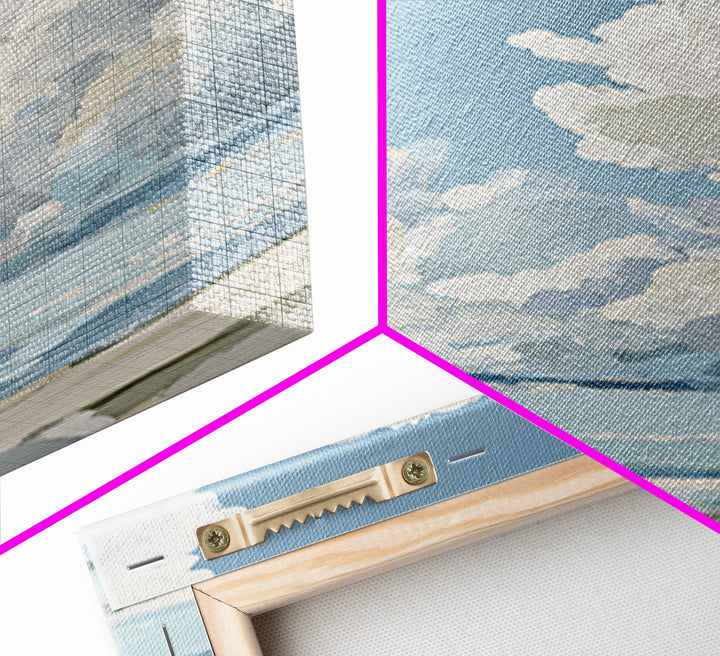 Sky and Cloud Scene Framed Canvas Print, Medical Office Art, Office Decor, Abstract Art, Calm, Anatomy Wall Art, MOA-2x3-41