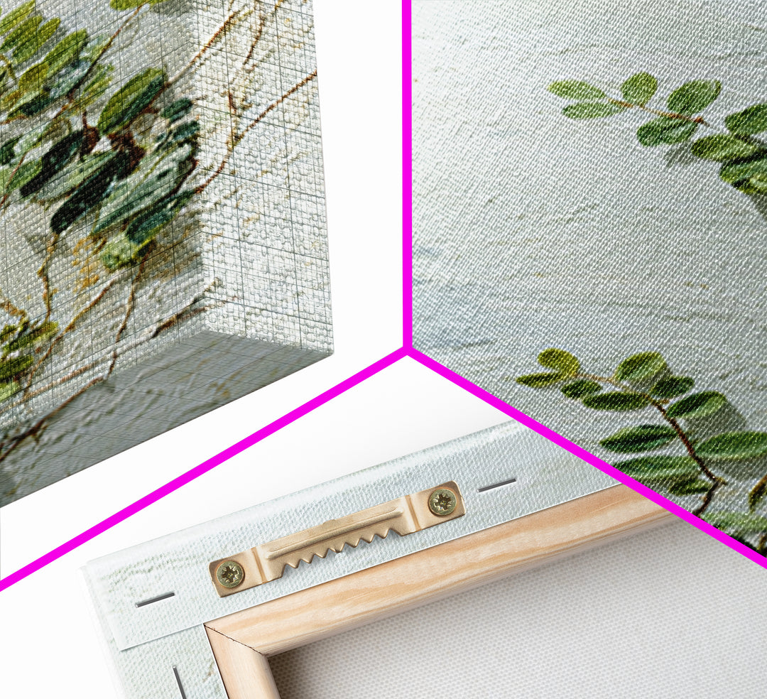 Minimal Green Fern Specimen Framed Canvas Print, Medical Office Art, Room Decor, Office Decor, Calm, Medical Student Gift, MOA-2x3-64