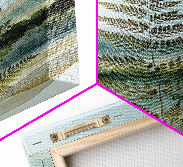 Minimal Green Fern Specimen Framed Canvas Print, Medical Office Art, Printable Art, Office Decor, Calm, Medical Wall Art, MOA-2x3-88