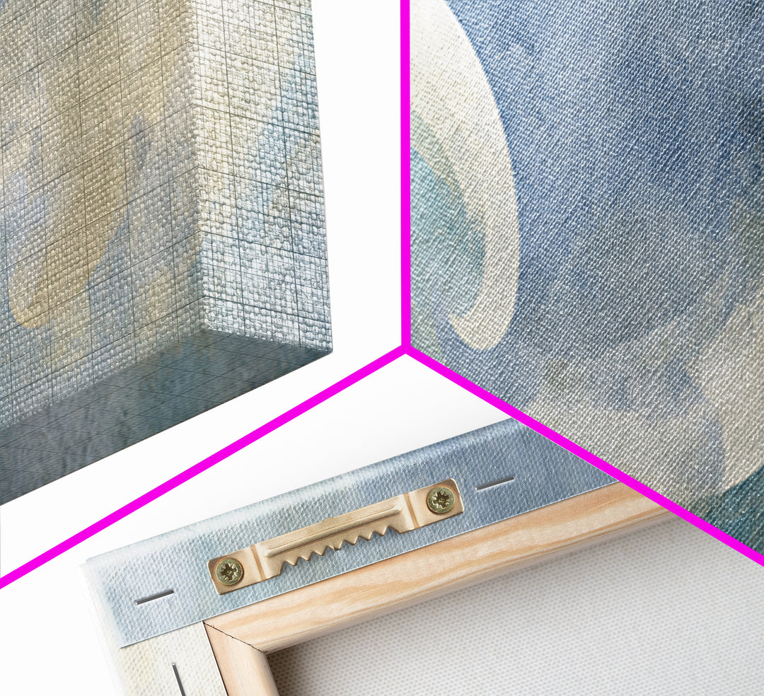 Calming Blue Abstract Canvas Print, Medical Office Art, Brain Art, Office Decor, Abstract Art, Calm, Boho Decor, MOA-3x1-41