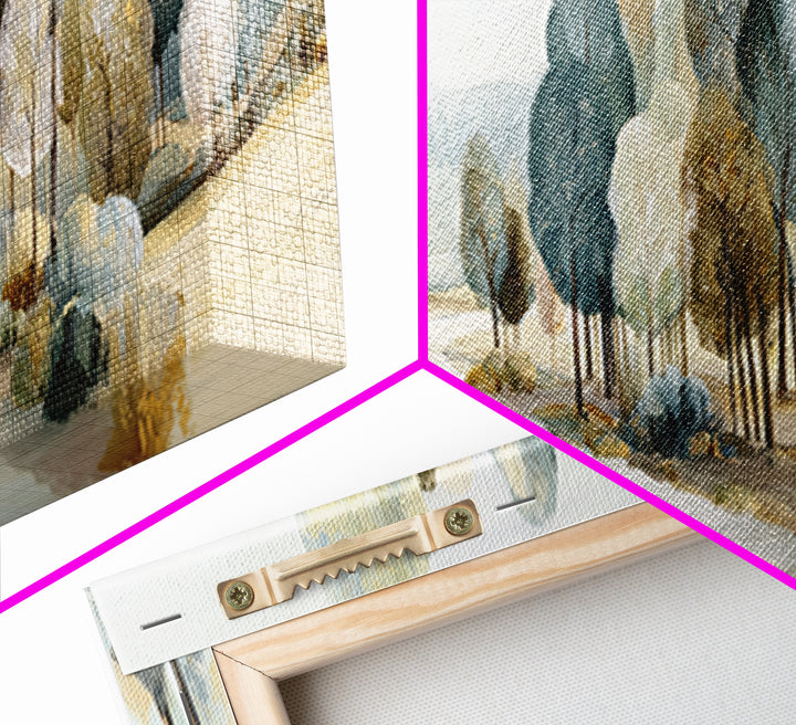 Gentle Forest Path Framed Canvas Print, Medical Office Art, Educational Poster, Office Decor, Fine Art, Calm, Fine Art Print, MOA-3x1-81