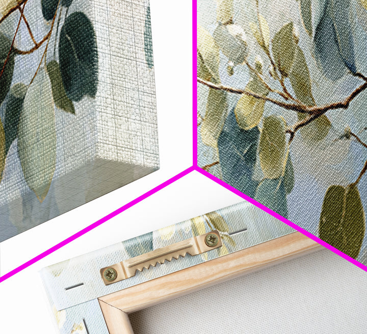 Botanical Eucalyptus Branch Canvas Print, Medical Office Art, Room Decor, Office Decor, Fine Art, Calm, Medical Student Gift, MOA-3x1-91