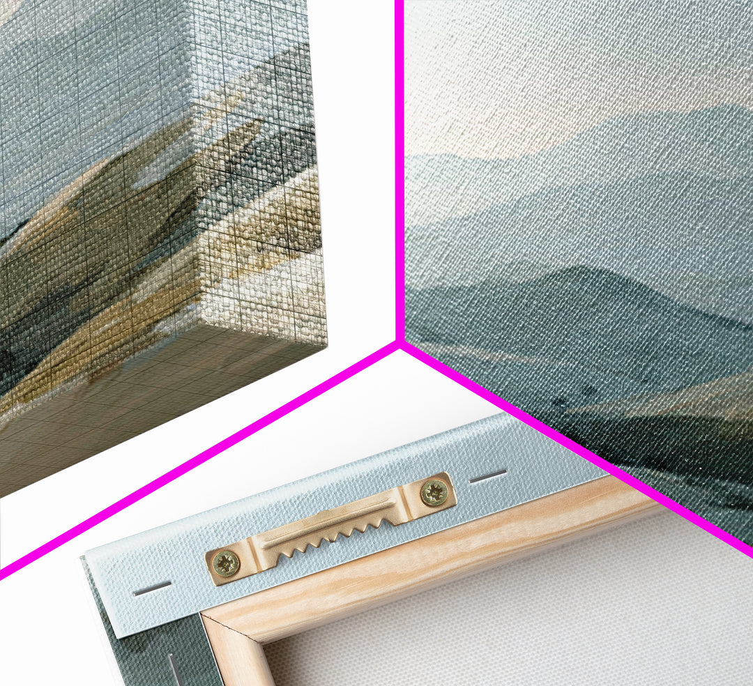 Minimal Sunrise over Rounded Hills Canvas Print, Medical Office Art, Medical Art, Office Decor, Fine Art, Calm, Biology Art, MOA-3x2-3