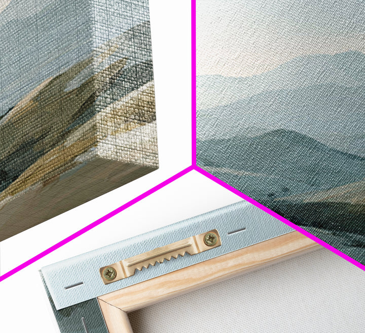 Minimal Sunrise over Rounded Hills Canvas Print, Medical Office Art, Medical Art, Office Decor, Fine Art, Calm, Biology Art, MOA-3x2-3