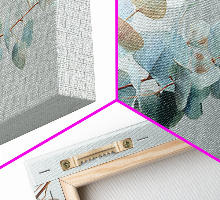Botanical Eucalyptus Branch Framed Canvas Print, Medical Office Art, Heart Anatomy Print, Office Decor, Fine Art, Calm, MOA-3x2-31