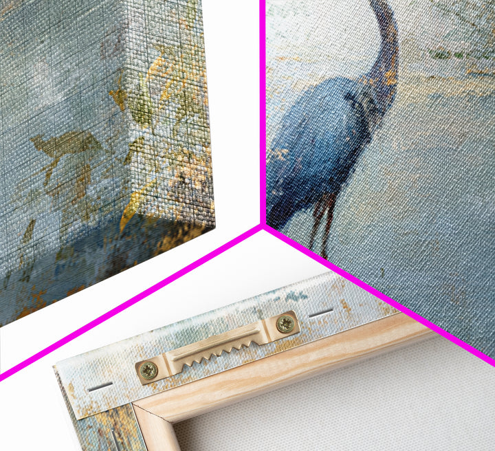 Blue Heron Standing Canvas Print, Medical Office Art, Medical Art, Office Decor, Fine Art, Calm, Biology Art, Nurse Wall Art, MOA-3x2-42