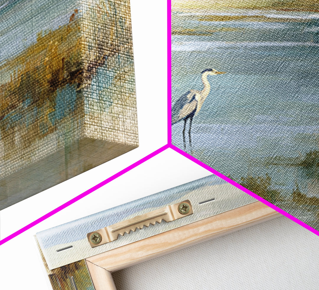 Blue Heron Standing Canvas Print, Medical Office Art, Medical Art, Office Decor, Fine Art, Calm, Biology Art, Nurse Wall Art, MOA-3x2-66