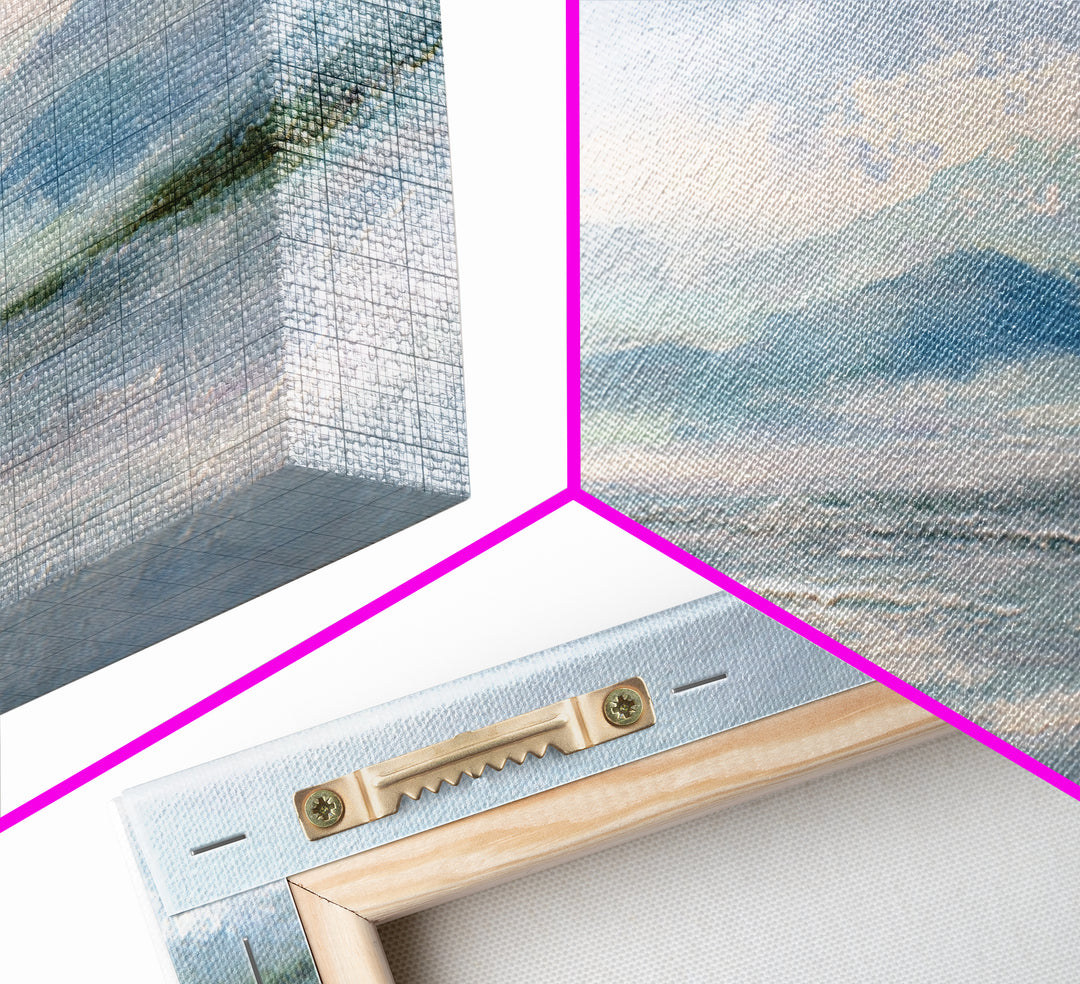 Soft Mountain Landscape Framed Canvas Print, Medical Office Art, Anatomy Art, Office Decor, Fine Art, Calm, Statement Artwork, MOA-3x2-78