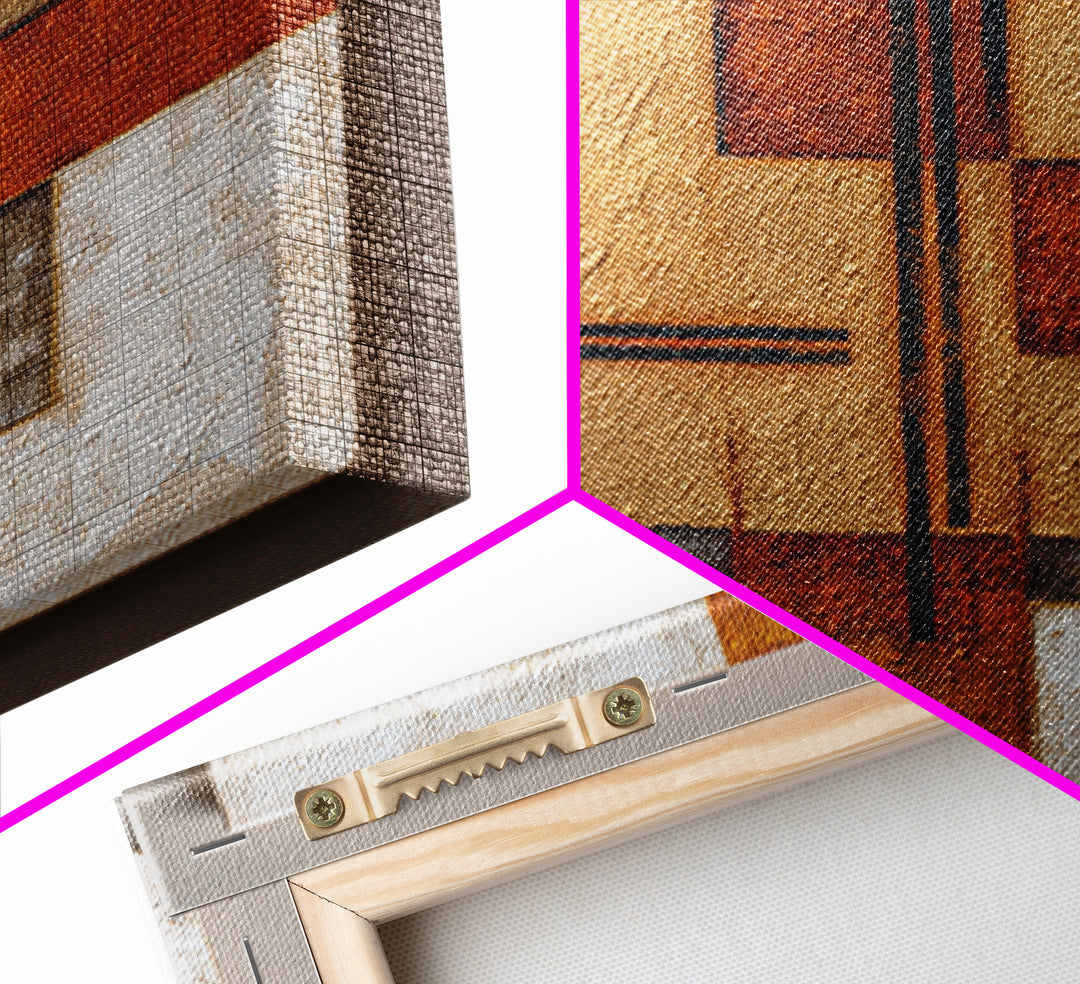 Urban Window Grid Transformed into Abstraction Canvas Print, Modern Art, Mid Century Modern Art, Living Room Decor, Modern, MOD-1x1-84