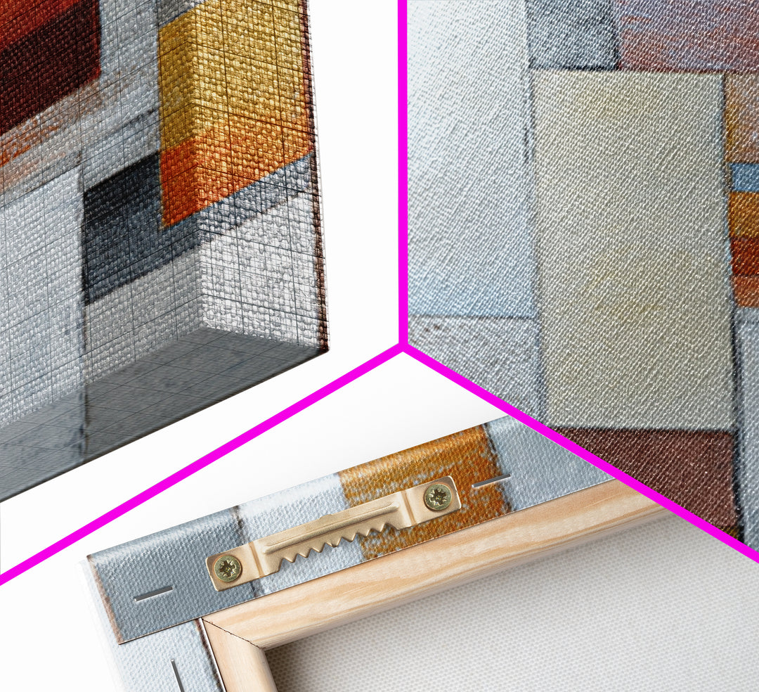 Urban Window Grid Transformed into Abstraction Canvas Print, Modern Art, Wall Art, Living Room Decor, Abstract Art, Modern, MOD-1x3-48