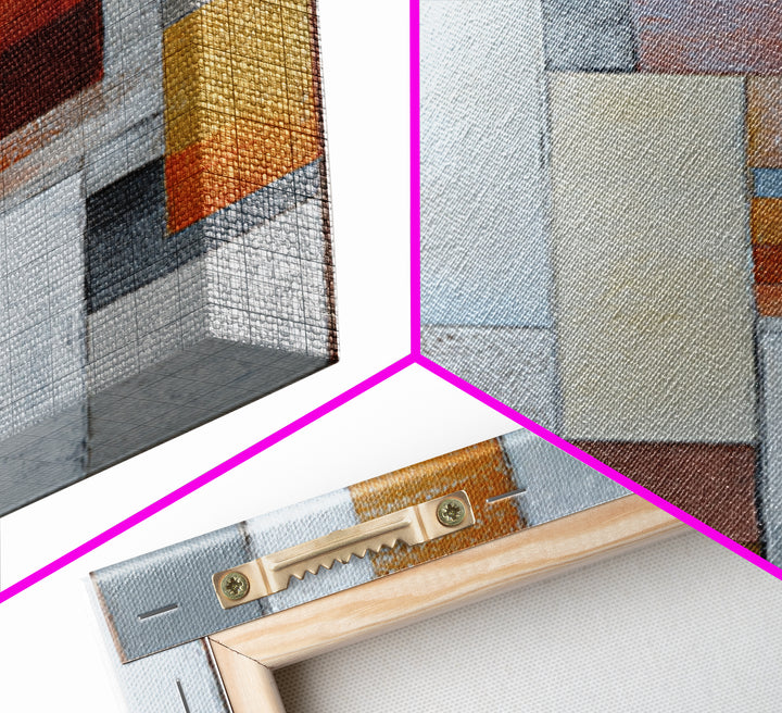 Urban Window Grid Transformed into Abstraction Canvas Print, Modern Art, Wall Art, Living Room Decor, Abstract Art, Modern, MOD-1x3-48