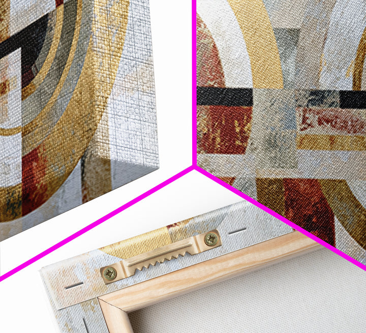 Abstract Circular Forms Framed Canvas Print, Modern Art, Boho Wall Decor, Living Room Decor, Abstract Art, Modern, MOD-2x1-87