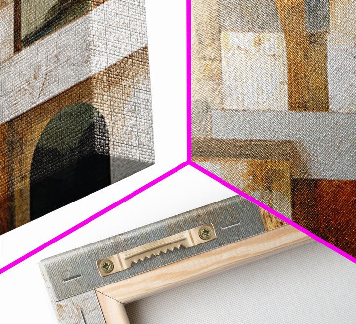 Architectural Arch Composition Framed Canvas Print, Modern Art, Living Room Decor, Abstract Art, Modern, Gallery Decor, MOD-3x2-25