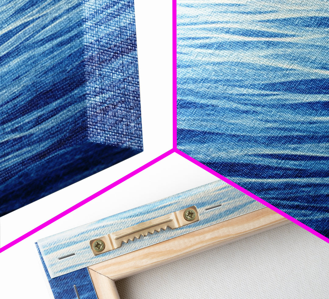 All Blue Ocean Abstraction Canvas Print, Monochrome Art, Bedroom Decor, Living Room Decor, Fine Art, Mono, Abstract Painting, MON-2x3-81