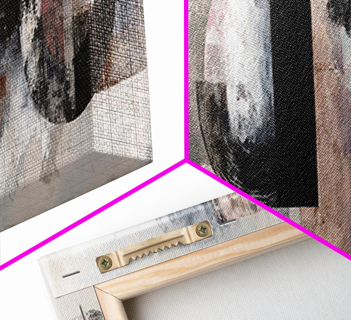 Gray Architectural Arch and Shadow Study Framed Canvas Print, Monochrome Art, Apartment Decor, Living Room Decor, Oil Painting, MON-3x1-74