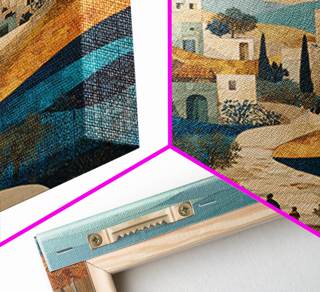 Sahara Dune Waves Framed Canvas Print, Moroccan Art, Living Room Decor, Fine Art, Marrakesh, Travel Poster, Map Wall Art, MOR-1x1-44