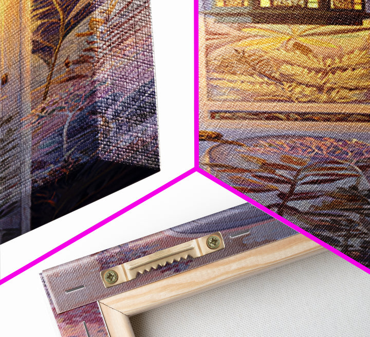 Patterned Door Hardware and Carved Wood Detail Canvas Print, Moroccan Art, Neutral Decor, Living Room Decor, Oil Painting, MOR-1x3-55