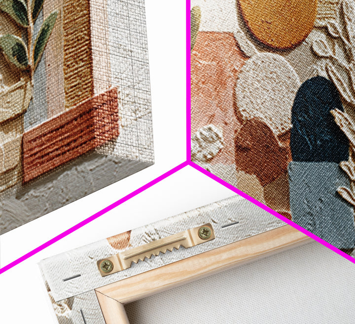 Patterned Door Hardware and Carved Wood Detail Canvas Print, Moroccan Art, Living Room Decor, Marrakesh, Map Wall Art, MOR-2x1-15