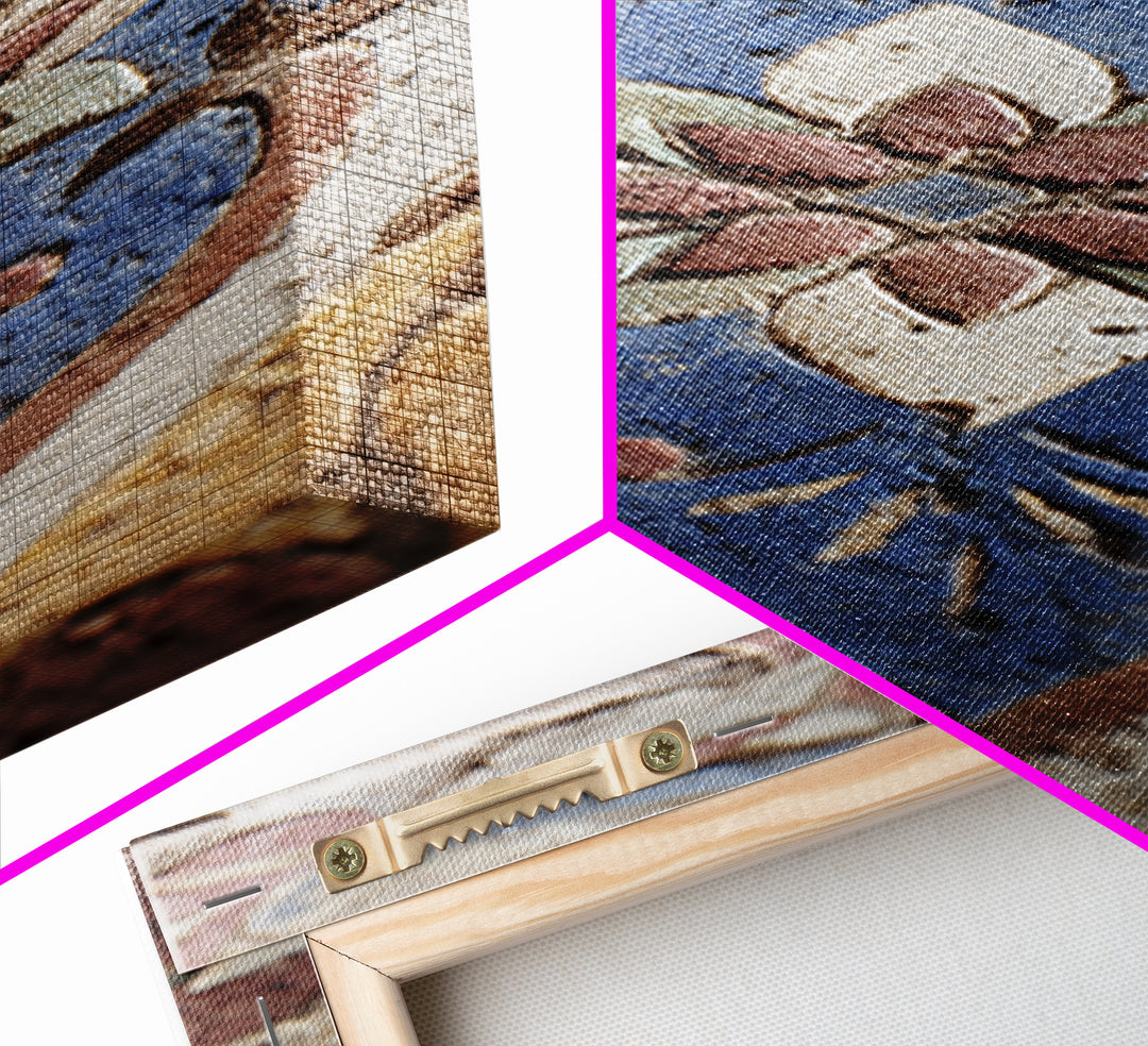 Islamic Geometric Rosette Framed Canvas Print, Moroccan Art, Moroccan Decor, Living Room Decor, Fine Art, Marrakesh, MOR-2x3-68
