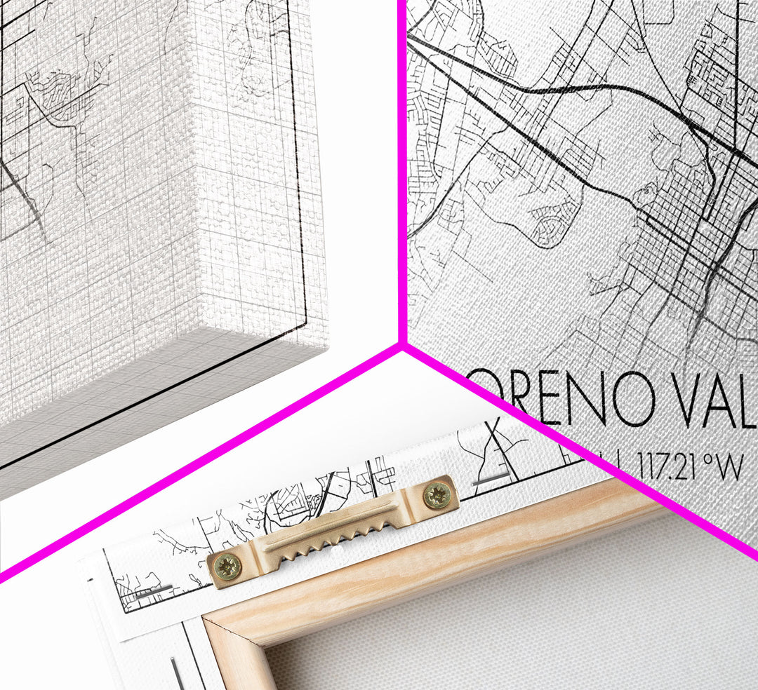 Moreno Valley City Map, California Map, Map Art, Minimalist Wall Art, Wall Art, Canvas Art, Horizontal Print, PHD Graduation Gift, Office