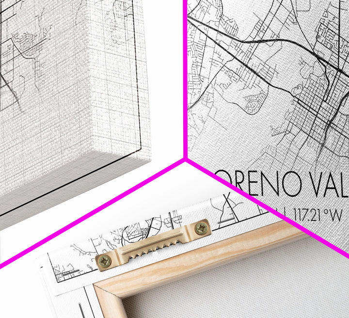 Moreno Valley City Map, California Map, Map Art, Minimalist Wall Art, Wall Art, Canvas Art, Horizontal Print, PHD Graduation Gift, Office