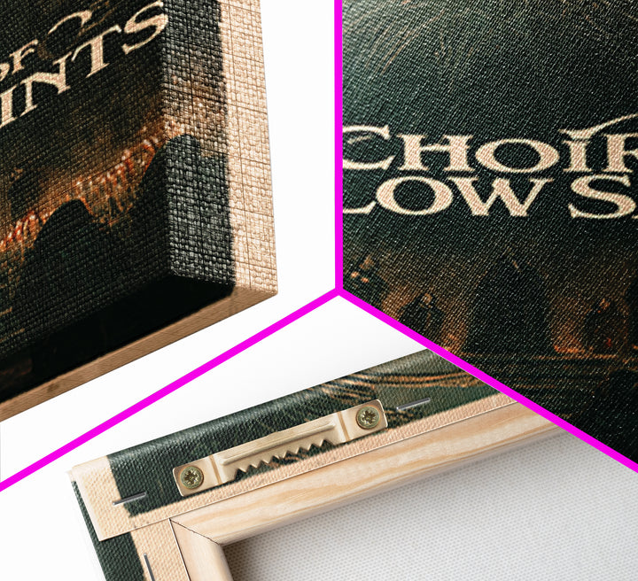 The Choir Of Hollow Saints, English Language Horror Movie Poster, 1970s Horror Art, Retro Horror Movie Art, Framed Canvas Print