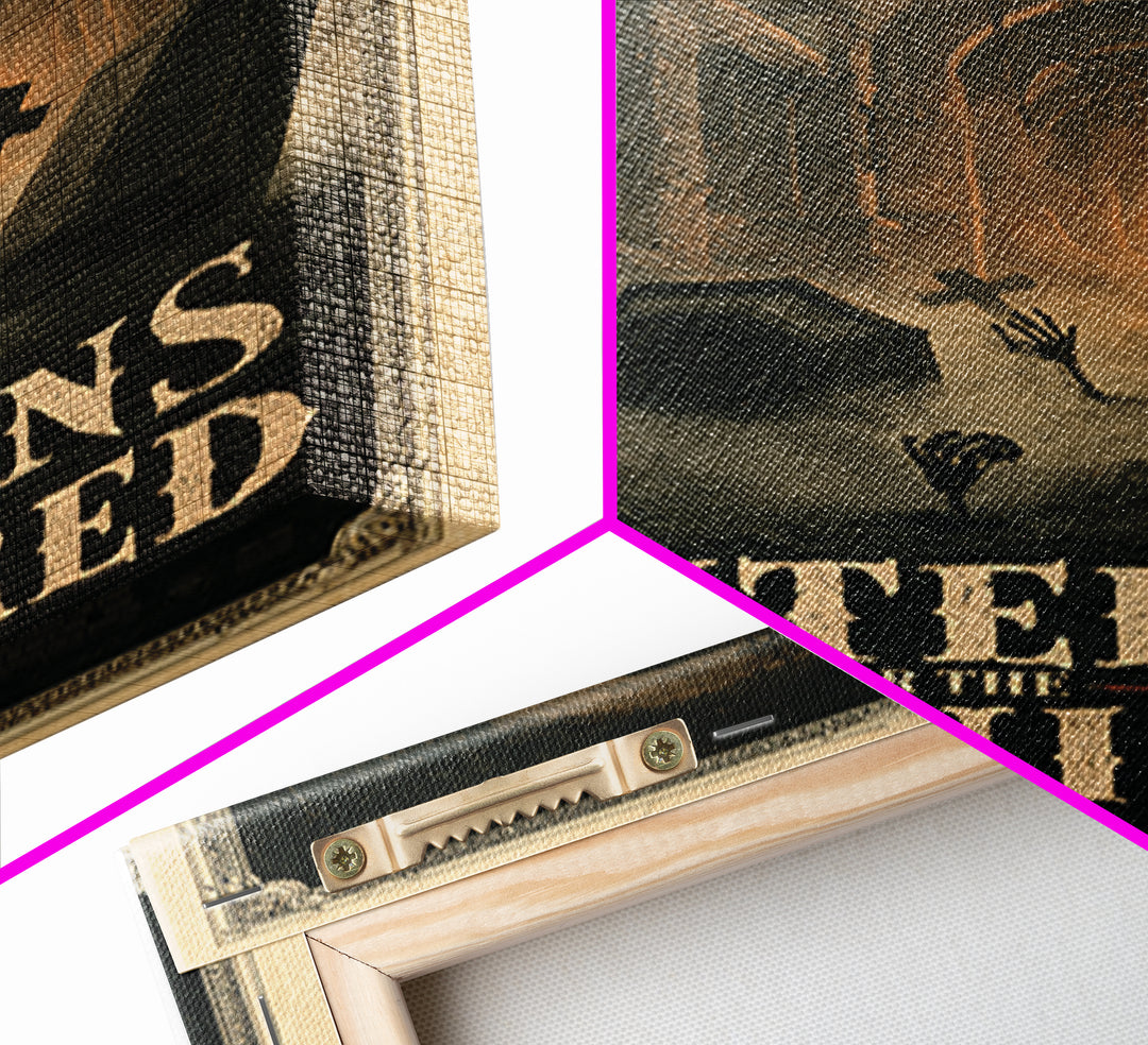 Lanterns For The Unburied, English Language Horror Movie Poster, Architectural Etching Art, Retro Horror Movie Art