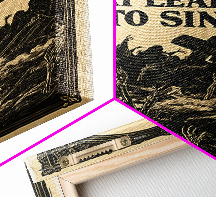 The Tombs That Learned To Sing, English Language Horror Movie Poster, Decadent Line Art, Gothic Cinema Wall Art