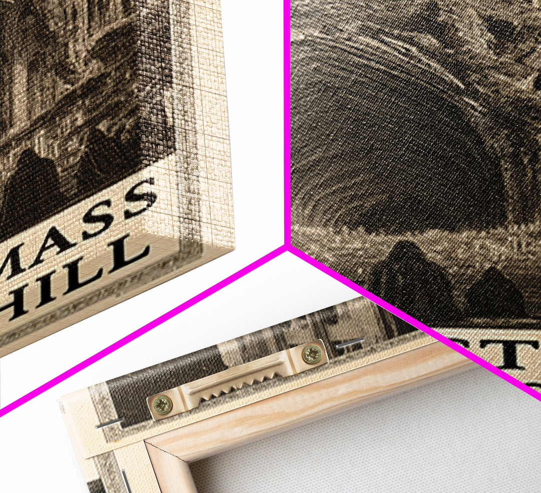 The Last Mass At Gallows Hill, English Language Horror Movie Poster, Gothic Engraving Art, Classic Monster Poster, Canvas Print