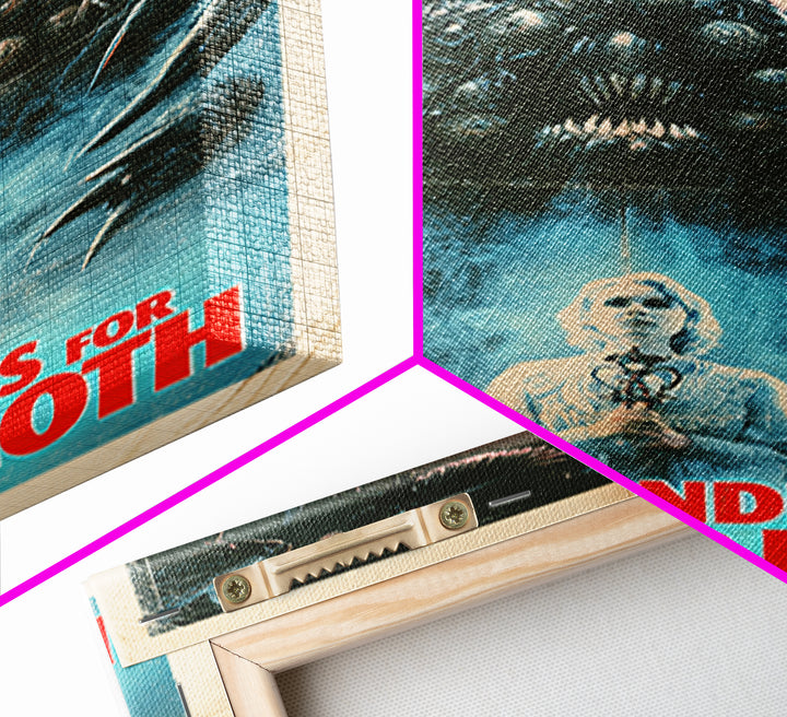 Seven Candles For Mother Moth, English Language Horror Movie Poster, 1980s Vhs Nightmare Cover Inspired Art, Retro Horror Movie Art