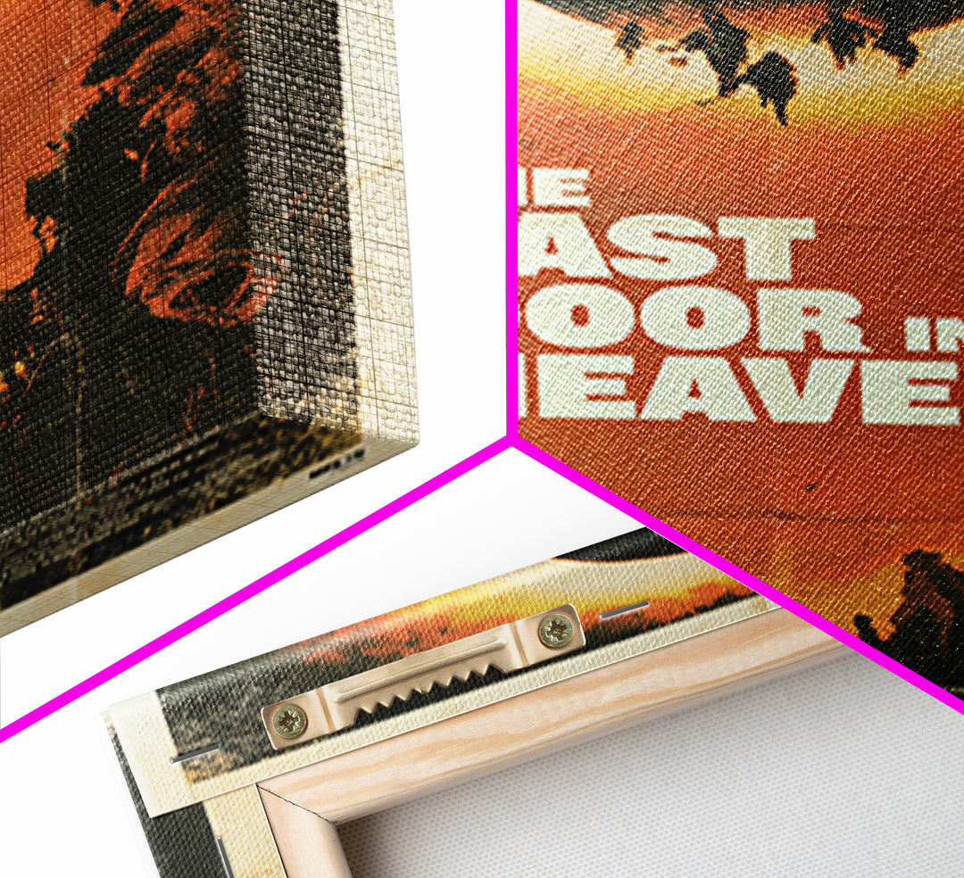 The Last Door In Heaven, English Language Horror Movie Poster, 1970s Horror Art, Retro Horror Movie Art, Framed Canvas Print