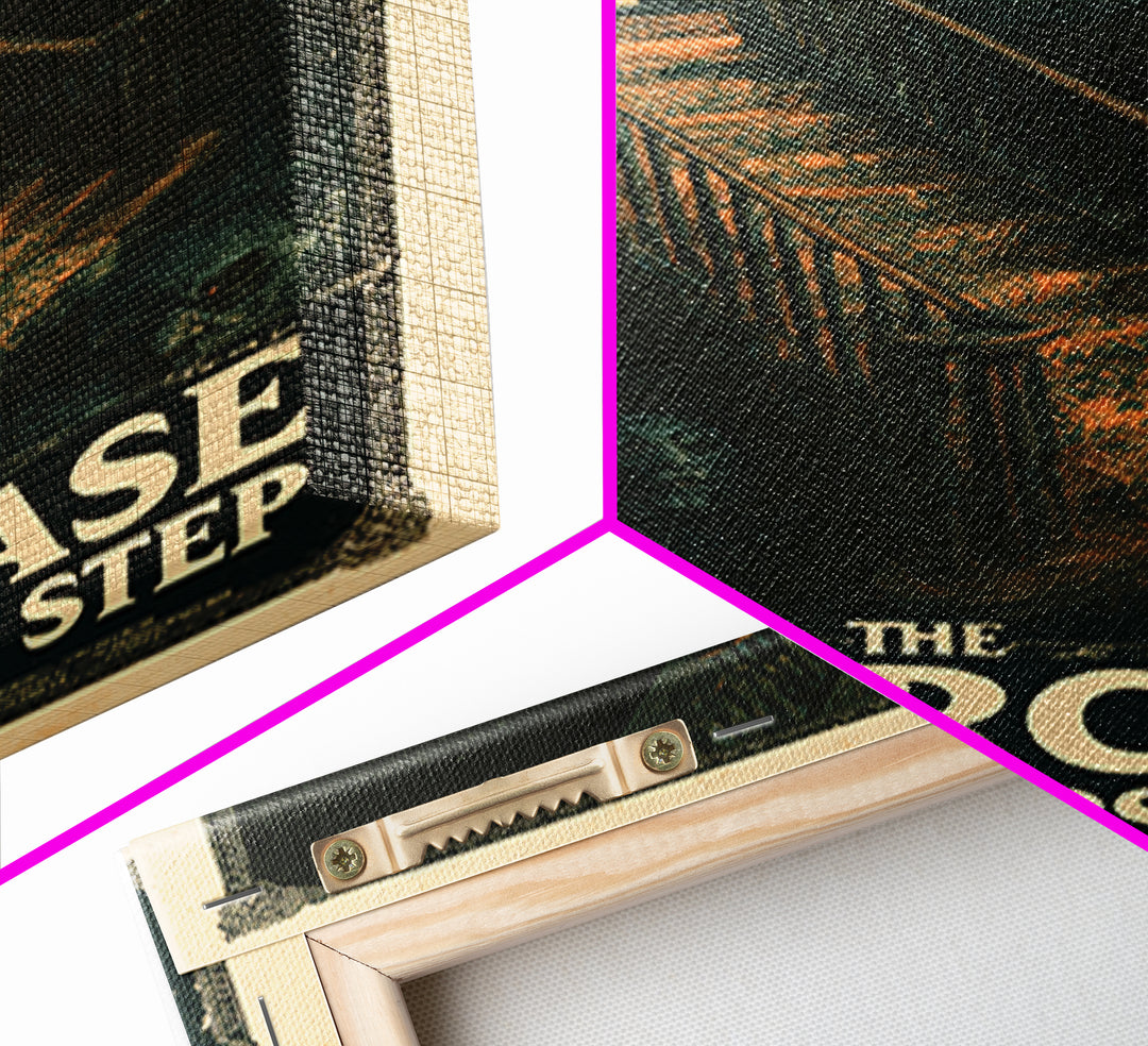 The Staircase With No First Step, English Language Horror Movie Poster, Dark Romantic Horror Art, Cult Horror Poster, Framed Canvas Print