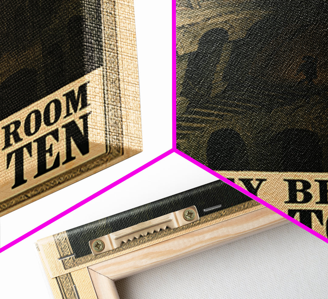 The Empty Bedroom Counts To Ten, English Language Horror Movie Poster, Architectural Etching Art, Gothic Cinema Wall Art