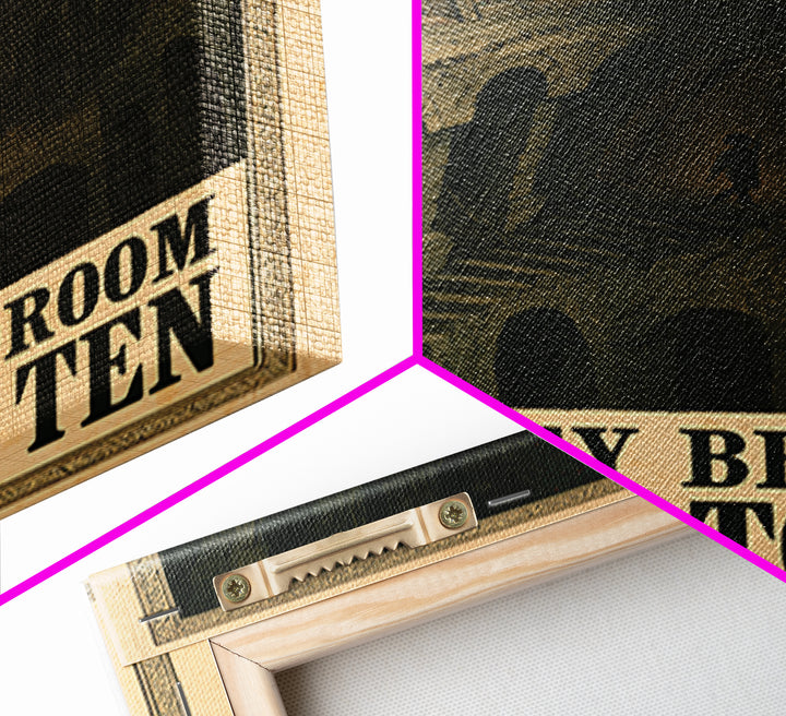 The Empty Bedroom Counts To Ten, English Language Horror Movie Poster, Architectural Etching Art, Gothic Cinema Wall Art