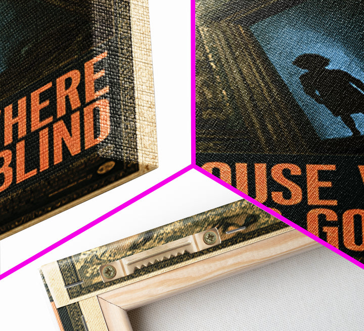 The House Where Mirrors Go Blind, English Language Horror Movie Poster, Gothic Nightmare Art, Gothic Cinema Wall Art, Horror Wall Decor