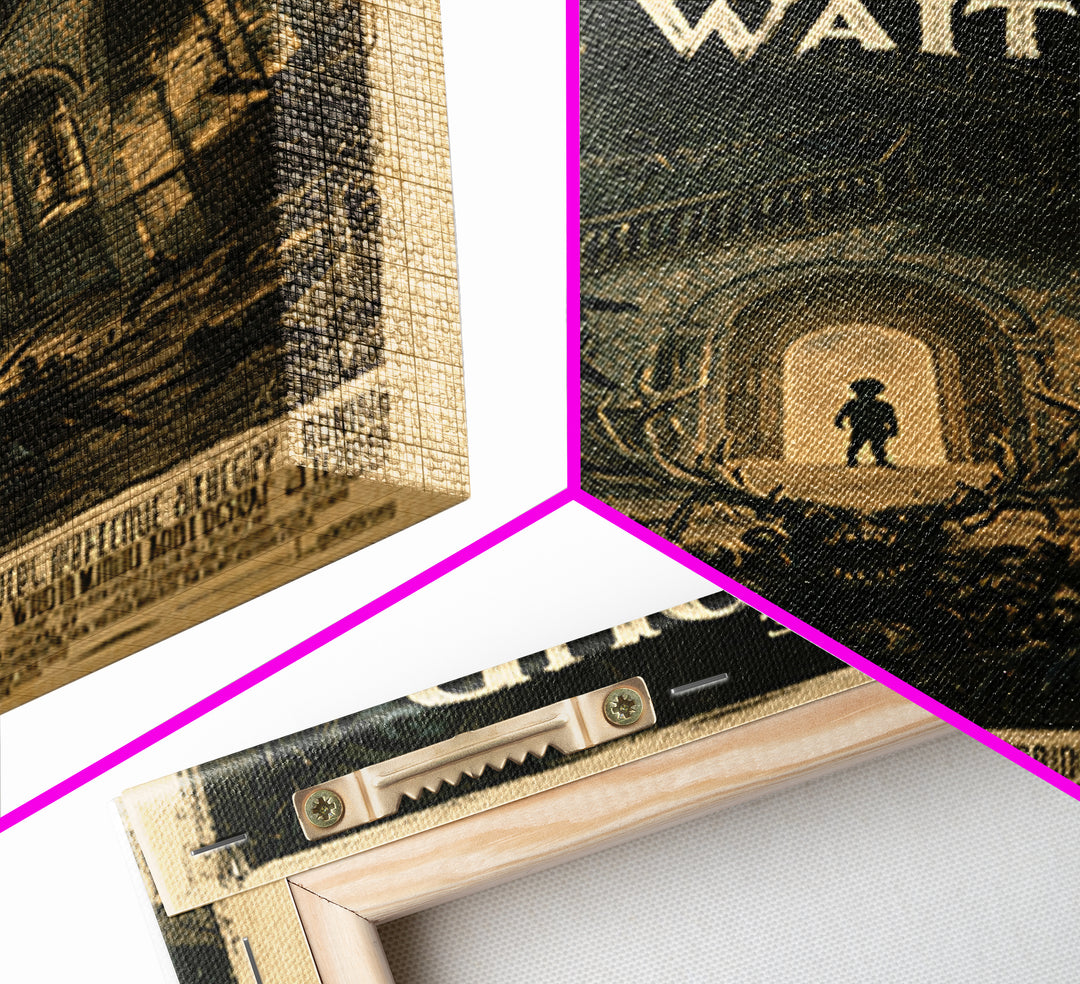 The Parlour Where The Ravens Wait, English Language Horror Movie Poster, Architectural Etching Art, Classic Monster Poster