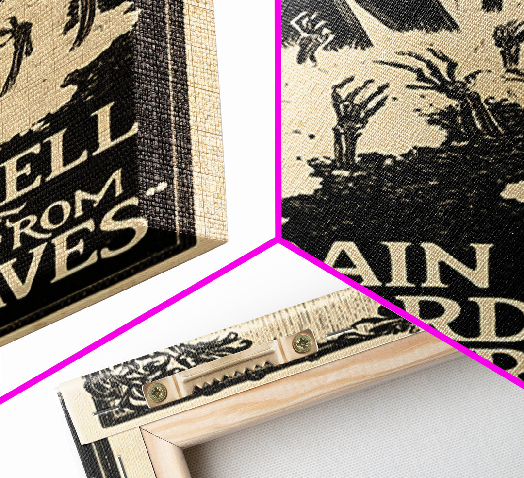 The Rain Fell Upward From The Graves, English Language Horror Movie Poster, Decadent Line Art, Cult Horror Poster