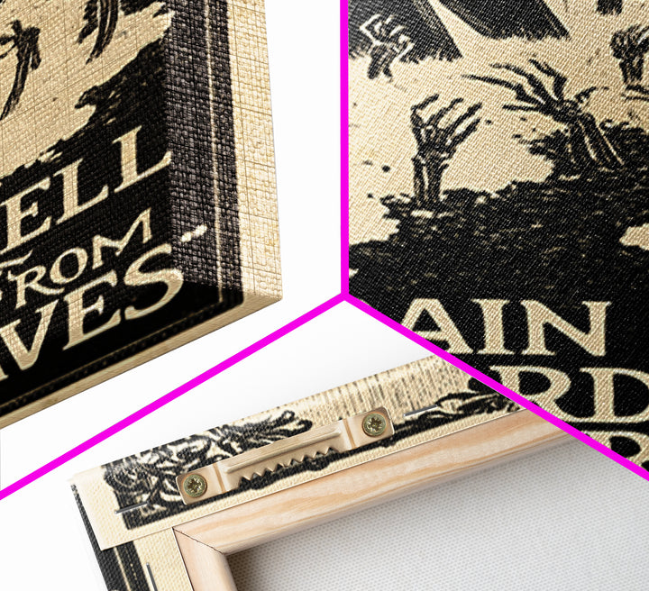 The Rain Fell Upward From The Graves, English Language Horror Movie Poster, Decadent Line Art, Cult Horror Poster