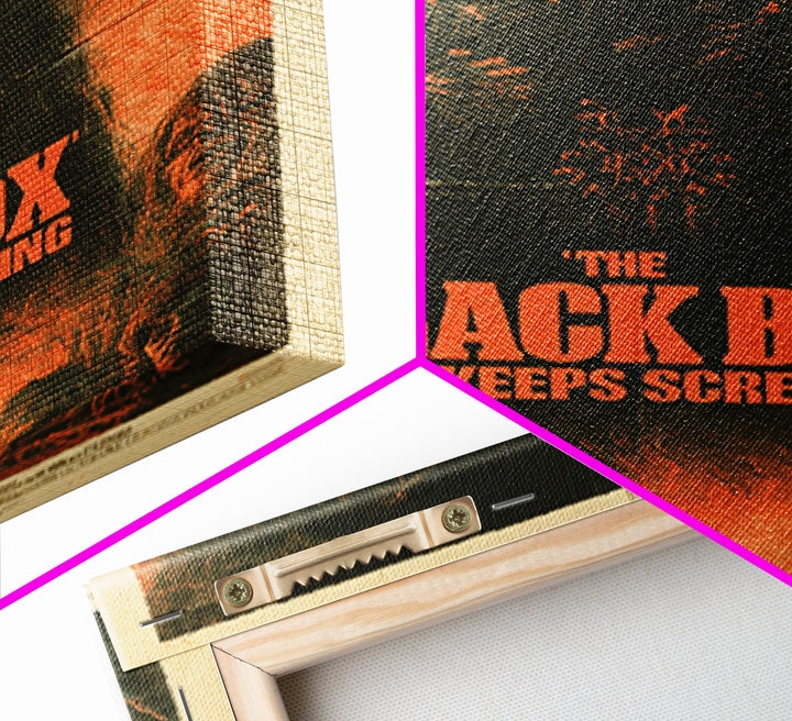 The Black Box Keeps Screaming, English Language Horror Movie Poster, 1970s Horror Art, Retro Horror Movie Art, Framed Canvas Print