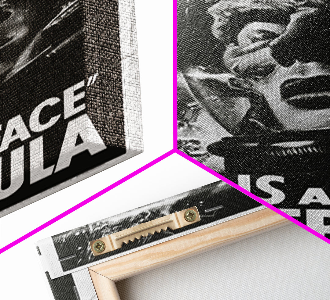There Is A Face In The Nebula, English Language Horror Movie Poster, 1930s Horror Art, Classic Monster Poster, Canvas Print