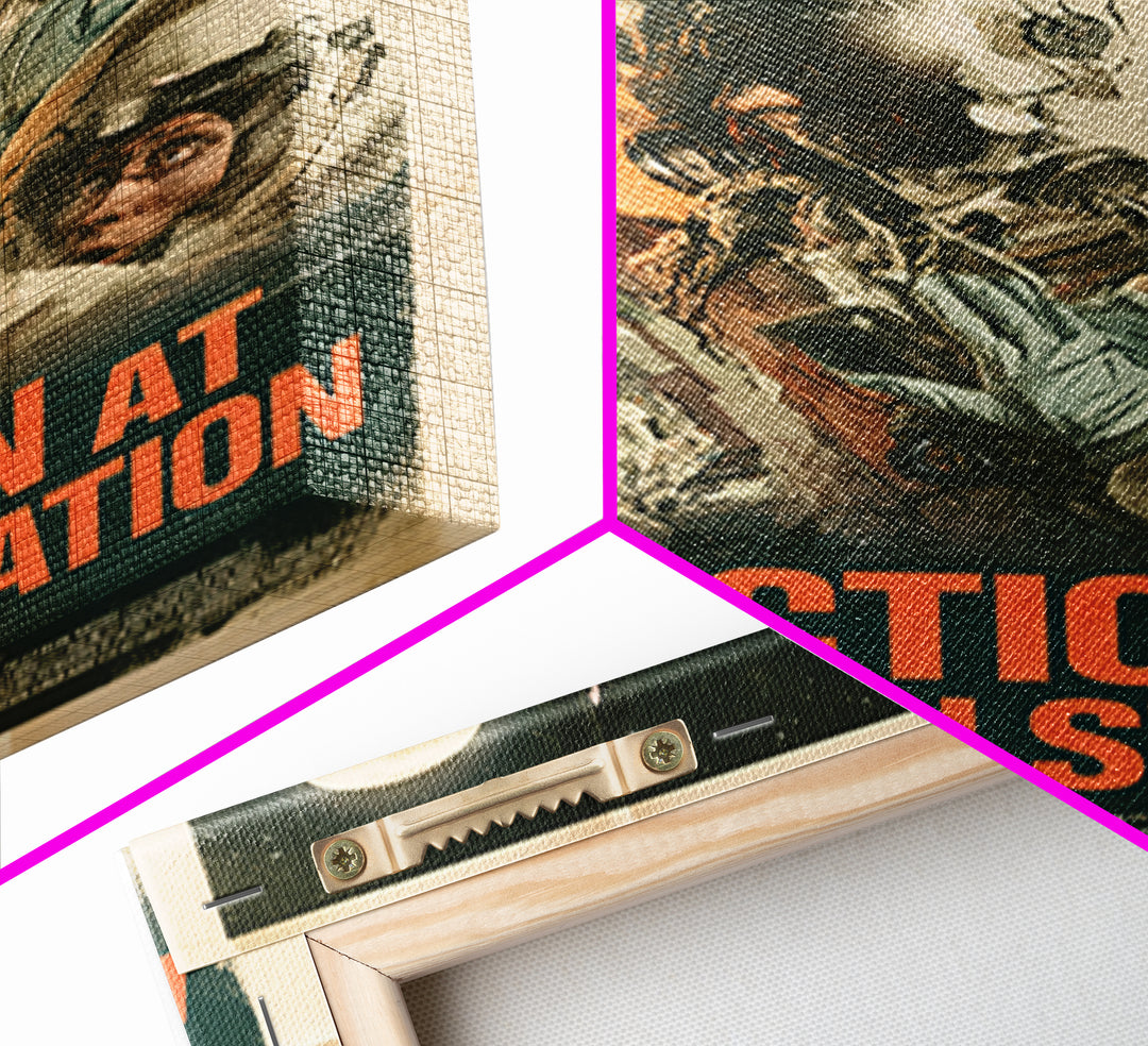 Infection At Aphelion Station, English Language Horror Movie Poster, Giallo Horror Art, Gothic Cinema Wall Art, Canvas Print