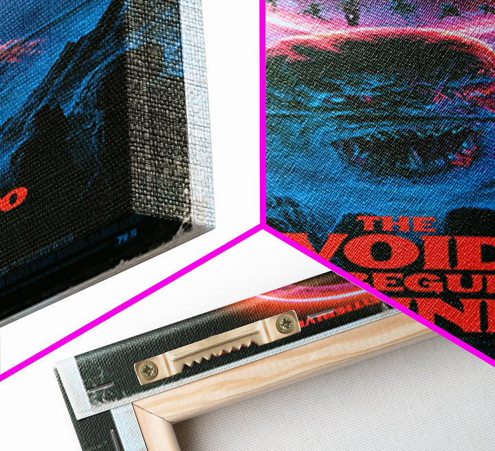 The Void Has Begun To Blink, English Language Horror Movie Poster, 1980s Vhs Nightmare Cover Inspired Art, Cult Horror Poster, Canvas Print