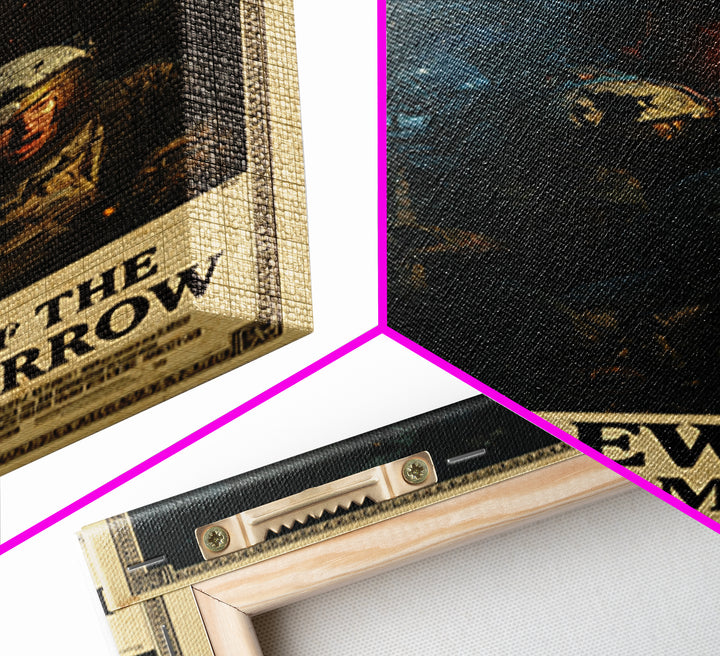 The Crew Of The Missing Tomorrow, English Language Horror Movie Poster, Dark Romantic Horror Art, Retro Horror Movie Art, Canvas Print
