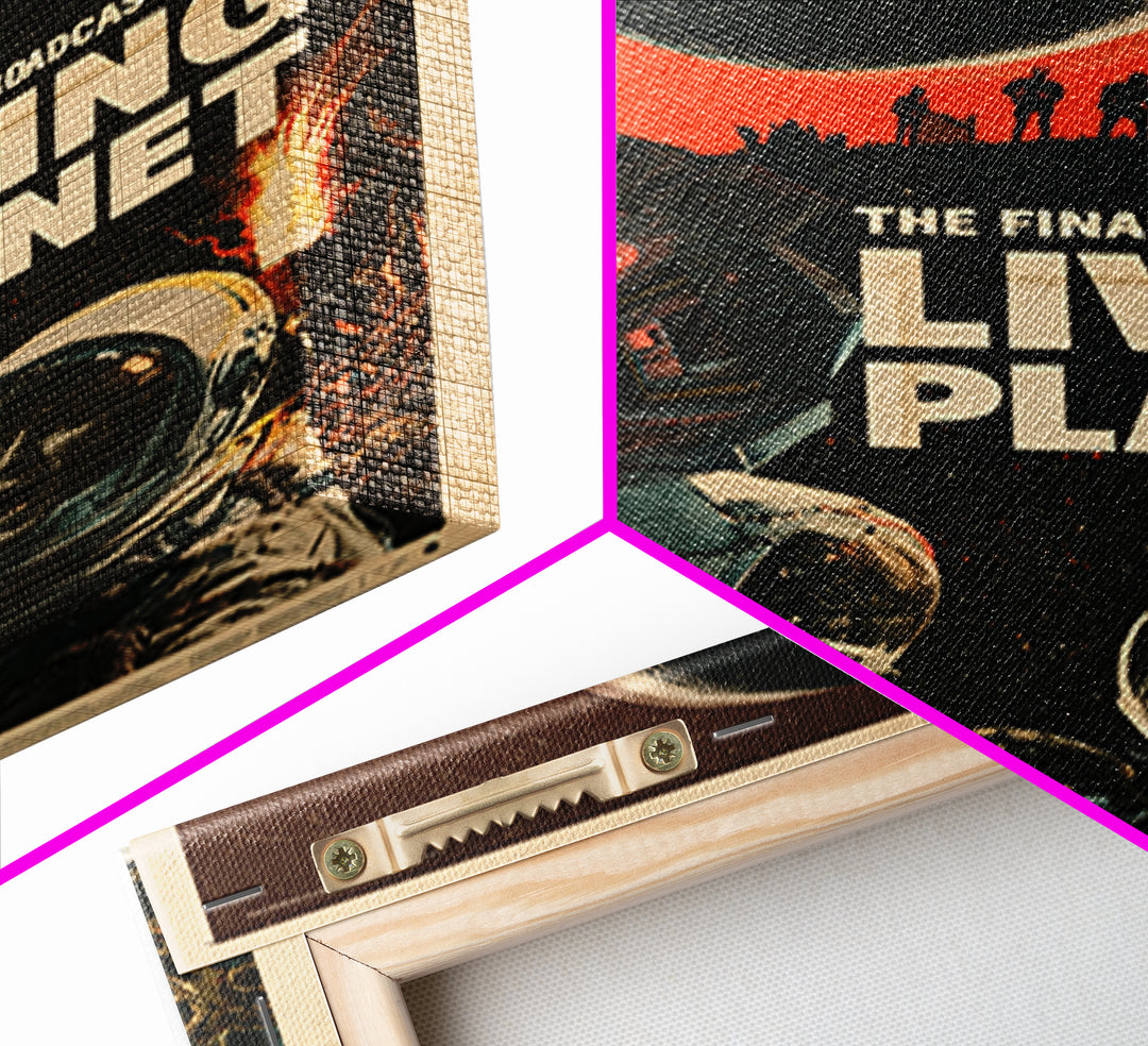 The Final Broadcast From The Living Planet, English Language Horror Movie Poster, 1960s Horror Art, Gothic Cinema Wall Art, Canvas Print