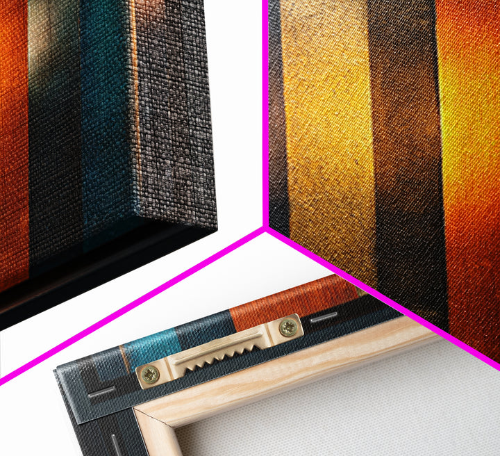 Abstract Sound Wave Framed Canvas Print, Music Studio Art, Digital Wall Art, Studio Decor, Rhythm, Commission Painting, MSA-1x1-28