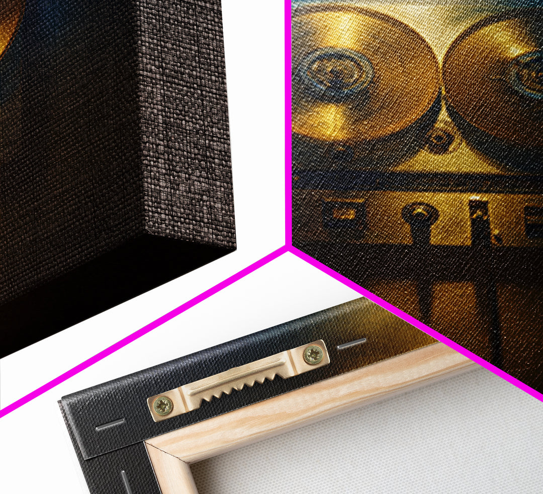 Recording Tape Reel Framed Canvas Print, Music Studio Art, Music Gift, Studio Decor, Fine Art, Rhythm, Room Decor, MSA-1x1-62